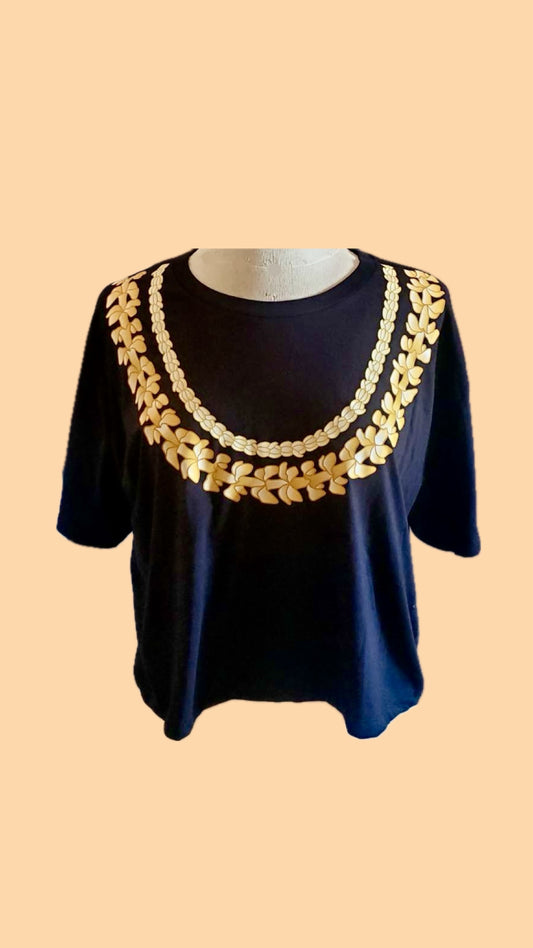 Puakenikeni & Pikake Lei Cropped T-Shirt