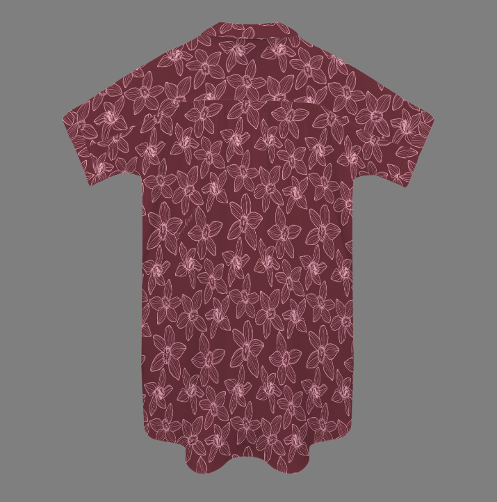 Mahealani 2.0 Button Up Dress with Pockets - 'Okika (Orchid) Print